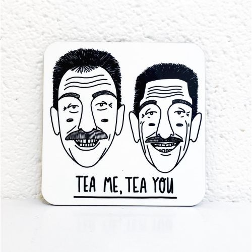 Tea Me, Tea You - personalised beer coaster by Katie Ruby Miller