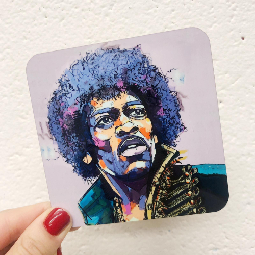 Purple Haze - personalised beer coaster by Laura Selevos