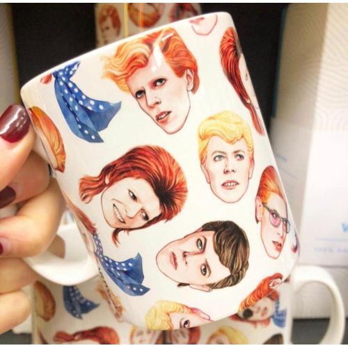 Fabulous Bowie - unique mug by Helen Green