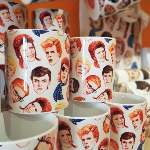 Fabulous Bowie - unique mug by Helen Green