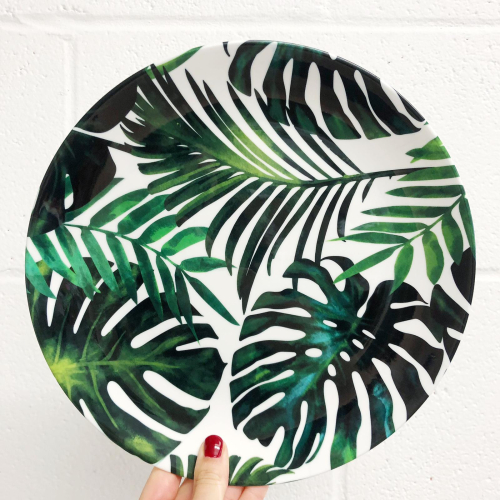 Tropical Dream V2 - ceramic dinner plate by Uma Prabhakar Gokhale