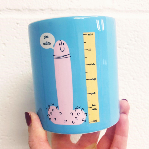 Size Matters - unique mug by Adam Regester