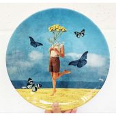 Summer vibes - ceramic dinner plate by Maya Land