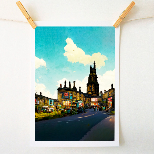 Village Hall - A1 - A4 art print by Morgan Spear