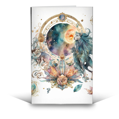 bohemian magical crystals - funny greeting card by haris kavalla